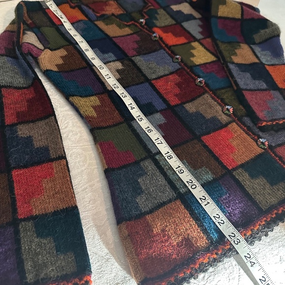 Premium Alpaca Hand Knit Cardigan Sweater Size S - Picture 5 of 9